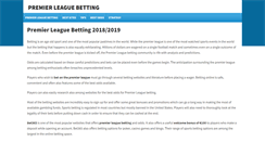 Desktop Screenshot of premierleaguebetting.com