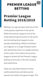 Mobile Screenshot of premierleaguebetting.com